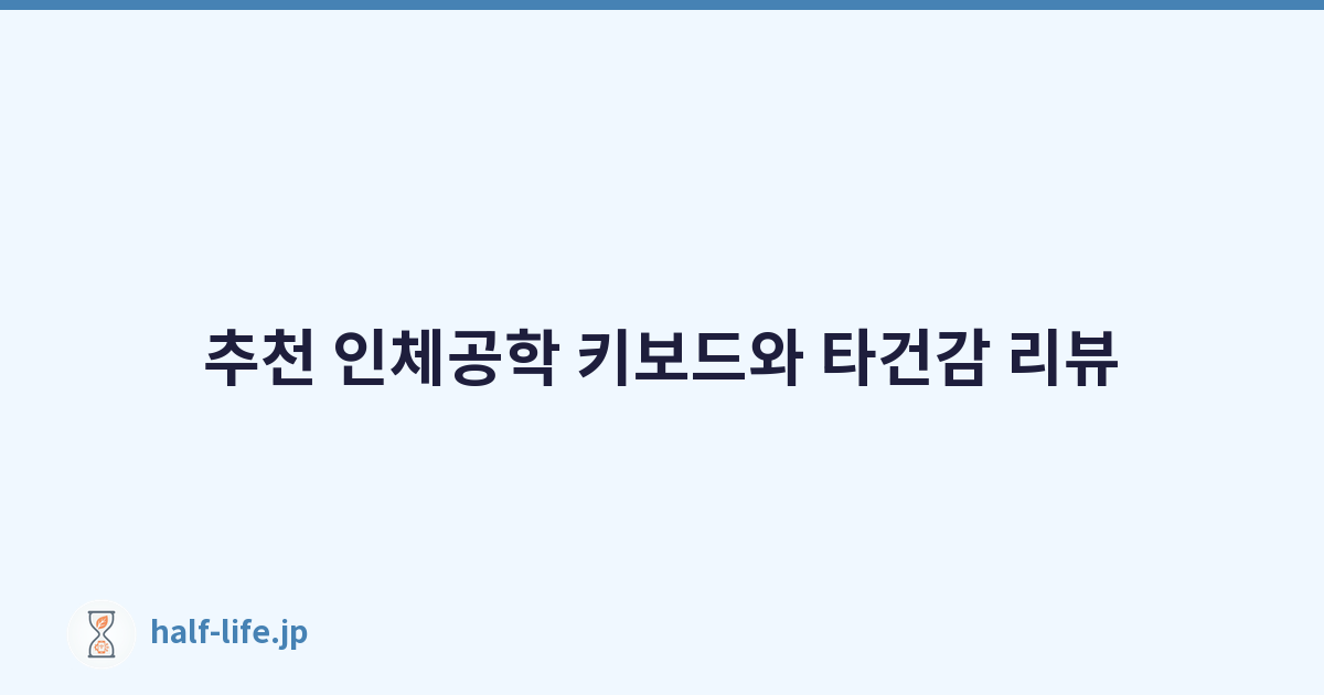 추천 인체공학 키보드와 타건감 리뷰